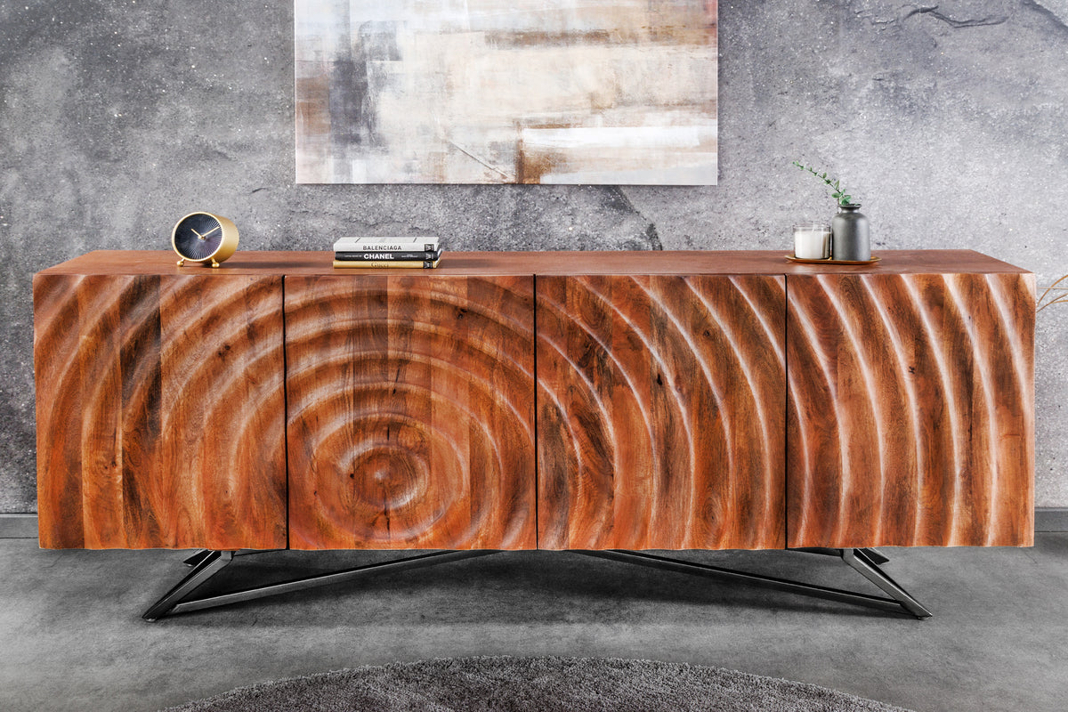 ORGANIC LIVING Solid sideboard 175cm mango wood organic design 