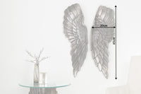 Riesige Wanddekoration FALLEN ANGEL 65cm Engelsflügel im asymmetrischen Design