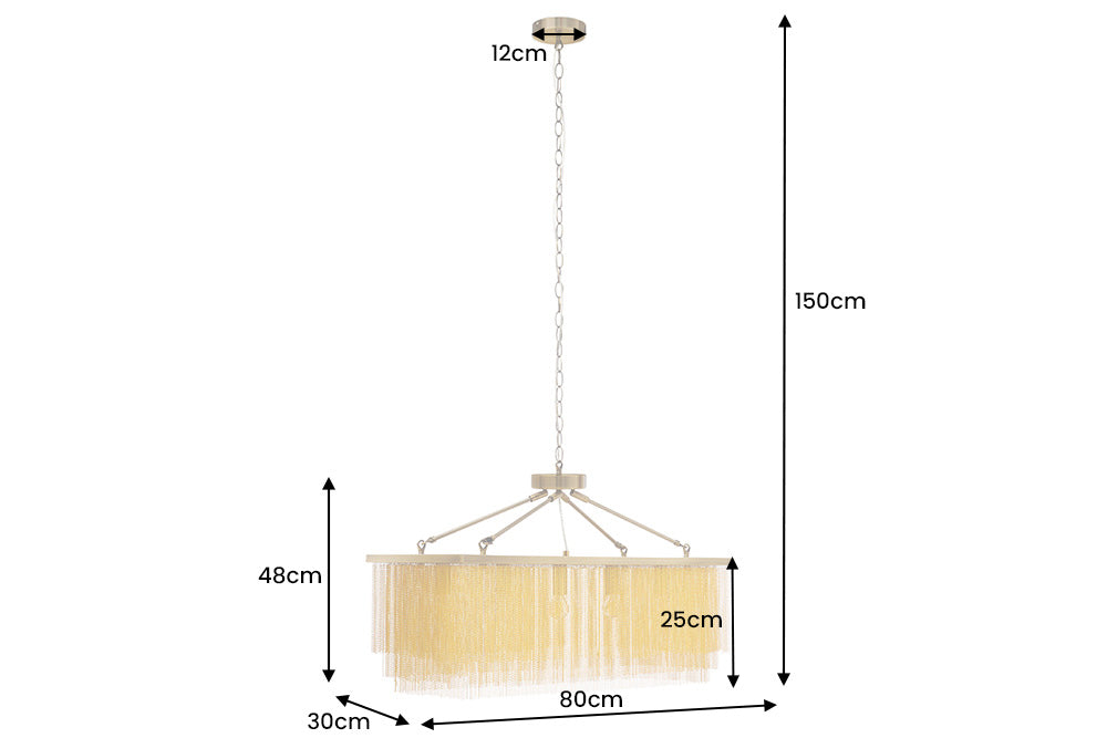 LEVELS IV design hanging lamp black gray white with 6 linen shades