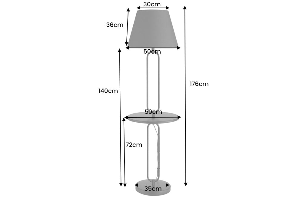 LIANA Modern design floor lamp 120cm white floor lamp