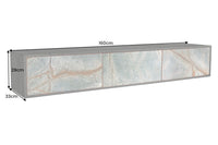 MOUNTAIN SOUL design TV board 160cm hanging marble stone veneer acacia wood