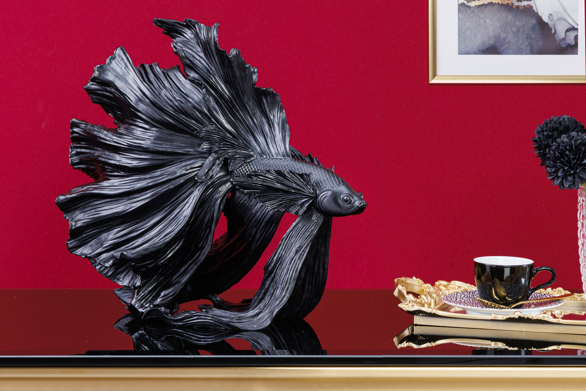 Design Deko Figur Kampffisch CROWNTAIL Betta Fisch Skulptur