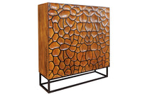 Massivholz Highboard VULCANO 120cm Mangoholz handmade Metallgestell