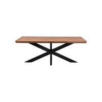 PATTA Massiver Esstisch braun Mangoholz abgeschrägte Kante