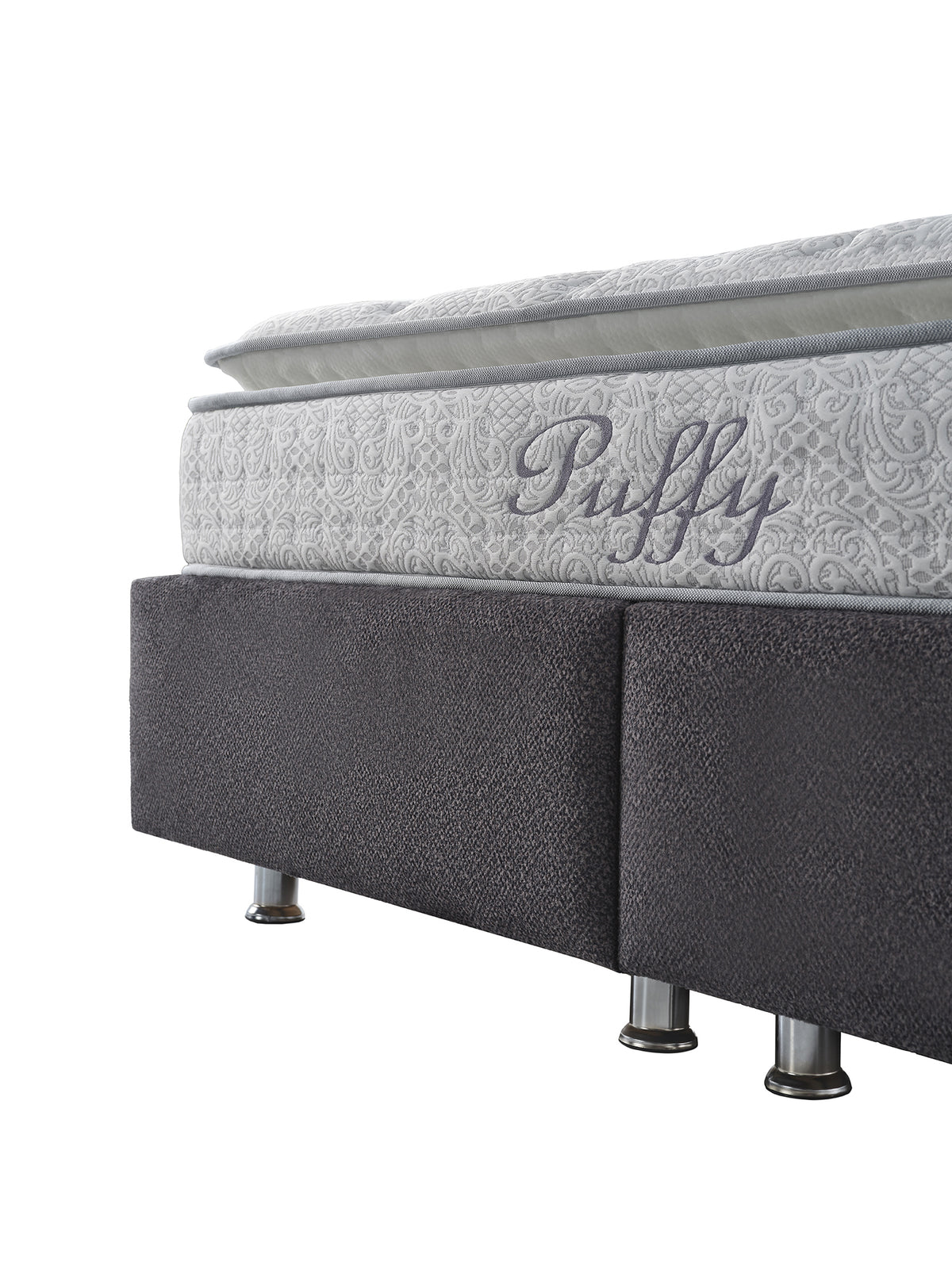 Design Puffy Bett, Boxspringbett inkl Matratze