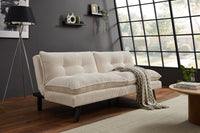 Chesterfield 2 seater sofa 150cm antique brown with button stitching and spring core