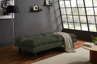 Chesterfield 2 seater sofa 150cm antique brown with button stitching and spring core