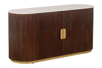 SCORPION Solid sideboard 140cm brown mango wood elaborate 3D carvings