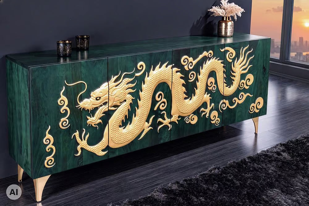 AMAZONAS solid sideboard 160cm mango wood natural front design
