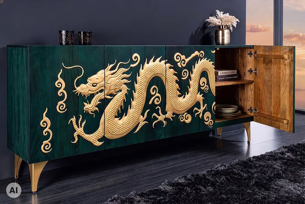AMAZONAS solid sideboard 160cm mango wood natural front design