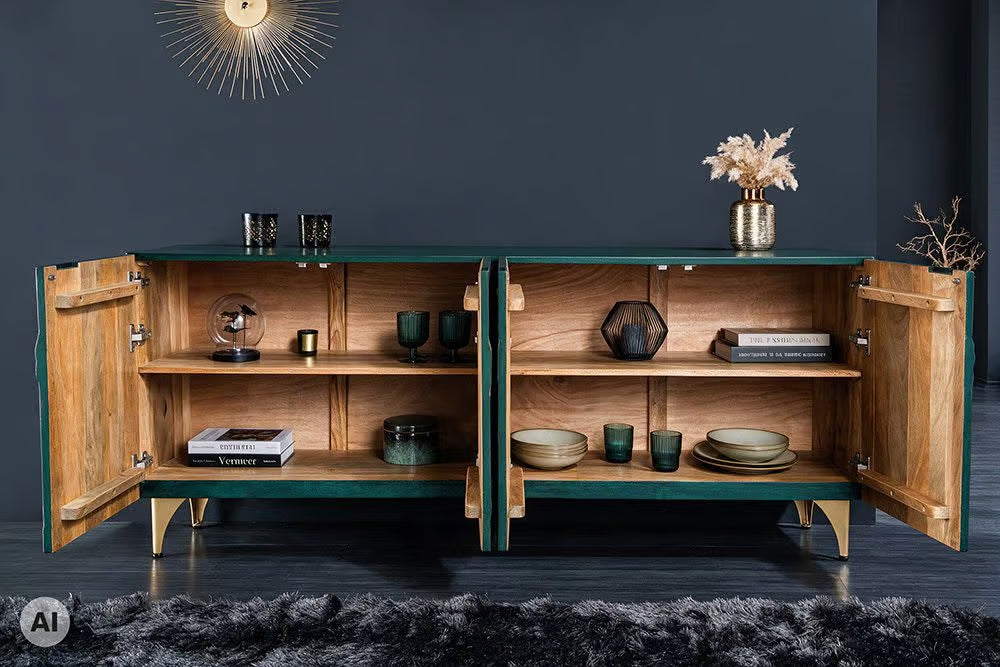 AMAZONAS solid sideboard 160cm mango wood natural front design