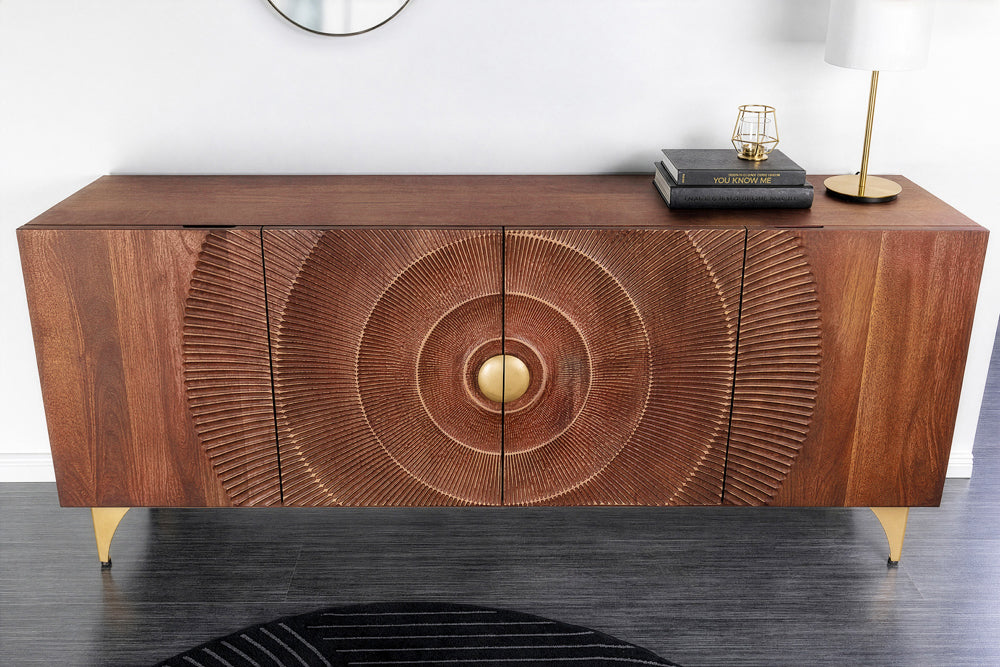 AMAZONAS solid sideboard 160cm mango wood natural front design
