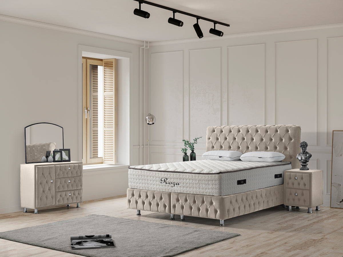 Design Saphira Bett, Boxspringbett inkl Matratze