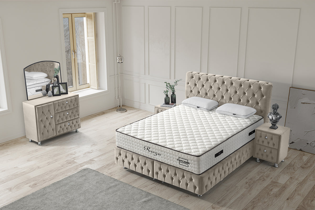 Design Saphira Bett, Boxspringbett inkl Matratze