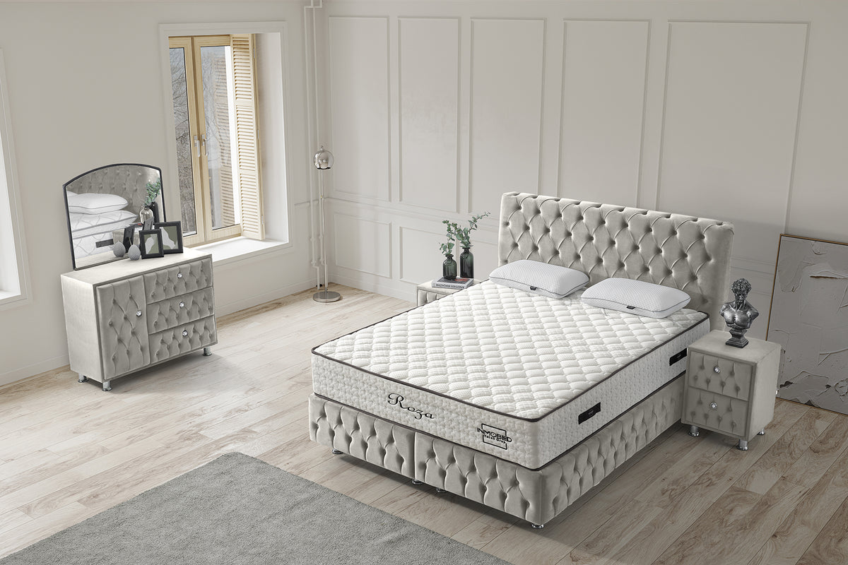 Design Saphira Bett, Boxspringbett inkl Matratze