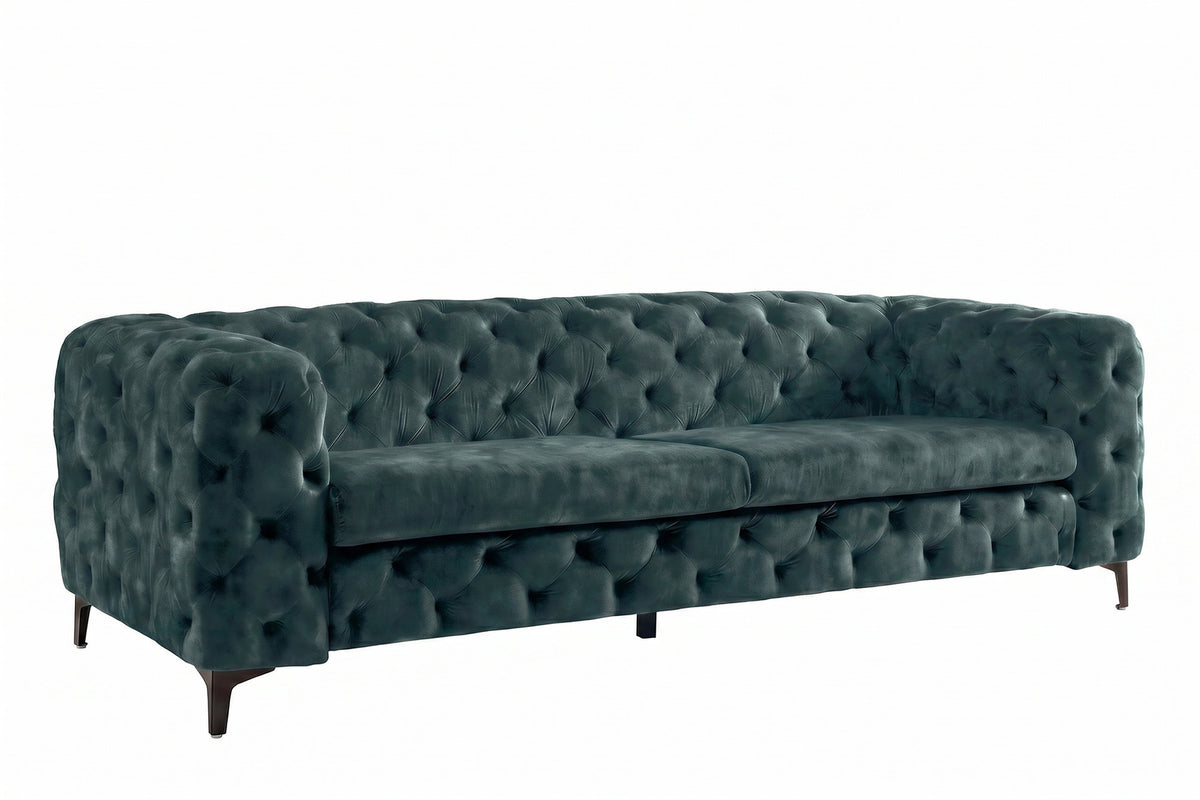 Chesterfield Sofa MODERN BAROCK 235cm Samt 3-Sitzer Couch Federkern