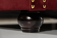 CHESTERFIELD Barock Sofa  205cm Samt Federkern Knopfheftung 3-Sitzer Couch