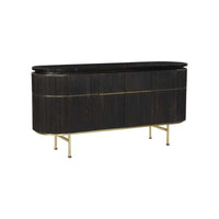 SCORPION Solid TV board 160cm black mango wood hanging lowboard