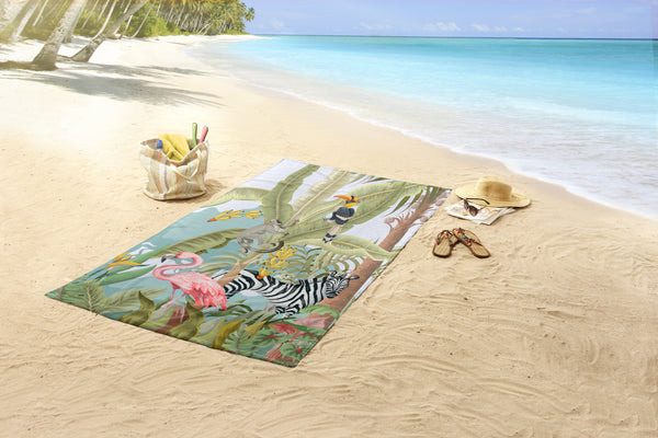 BeachTowel Poly Velours Kinder Guten Morgen Multi - Gesloten