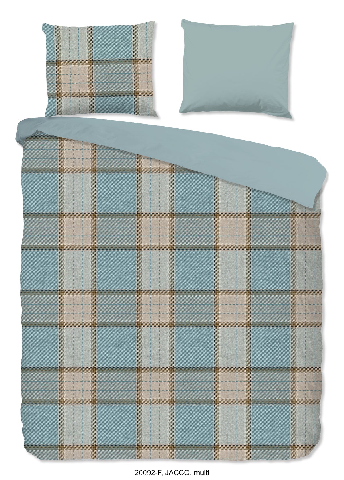 Guten Morgen Flanellen Duvet Cover "Jacco" - Multi - Dubbele instopflap