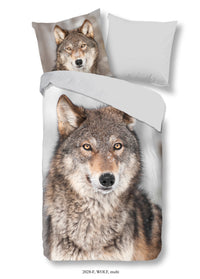 Guten Morgen Flanellen Duvet Cover "Wolf" - Multi - Rits