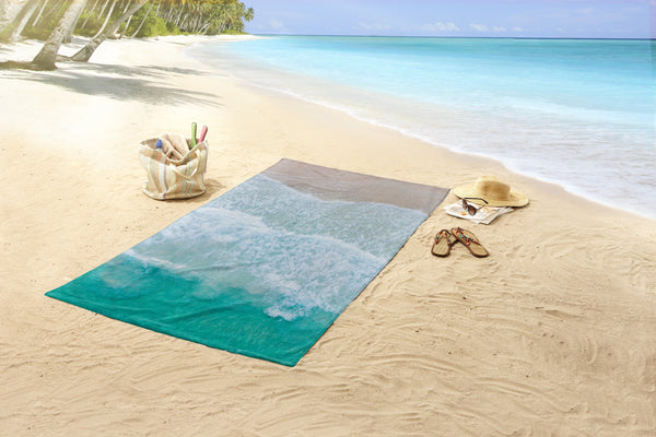 BeachTowel Poly Velours Guten Morgen Multi - Gesloten