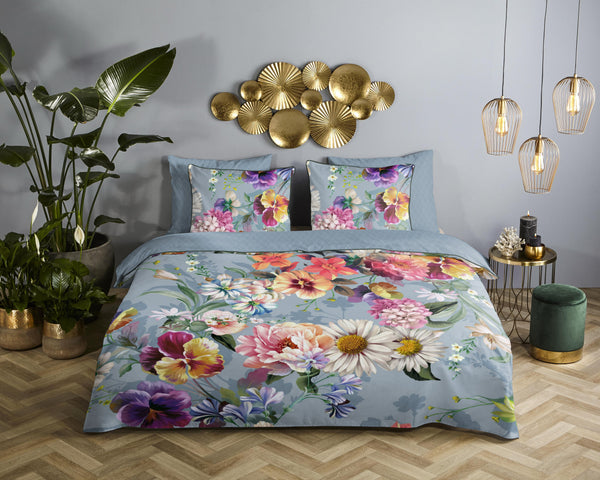 Descanso Satin Duvet Cover "Novara" - Grau - Dubbele instopflap