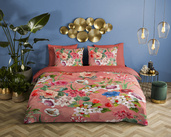 Descanso Satin Duvet Cover "Amalia" - Terra - Dubbele instopflap