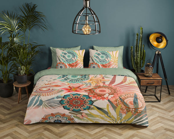 Hip Satin Duvet Cover "Mateo" - Multi - Dubbele instopflap