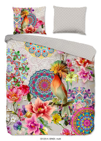 Hip Satin Duvet Cover "Bindi" - Multi - Dubbele instopflap