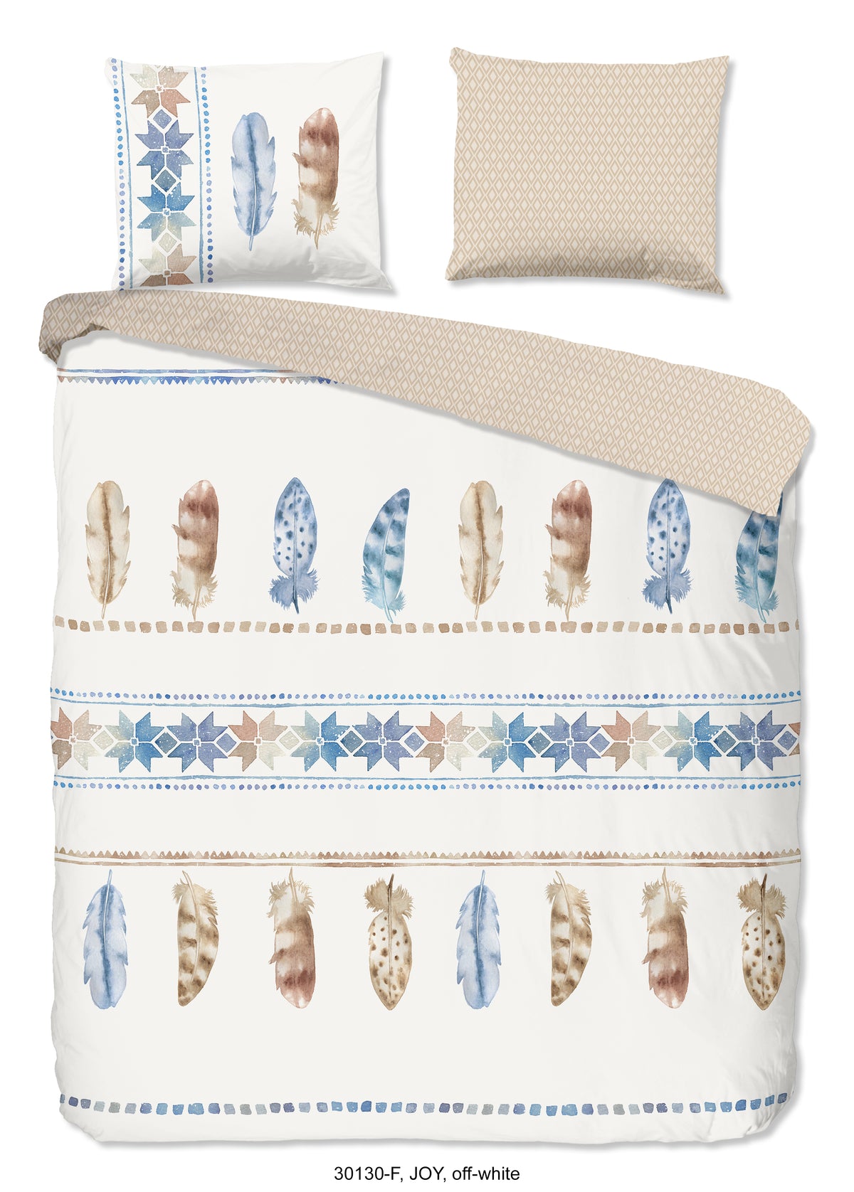 Guten Morgen Flanellen Duvet Cover "Joy" - Ecru - Dubbele instopflap