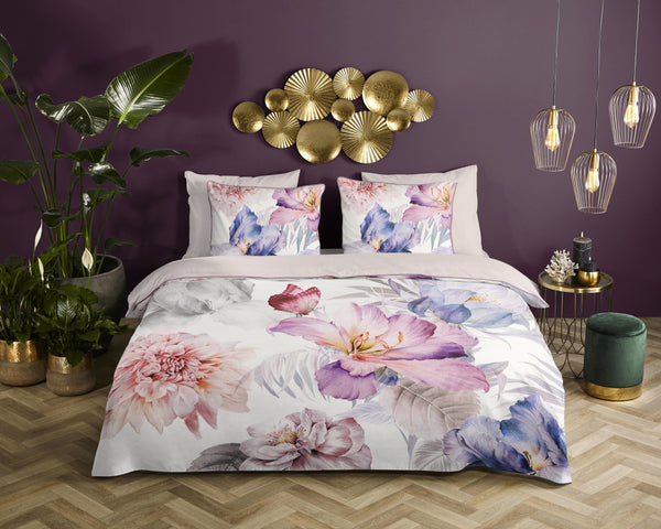 Descanso Satin Duvet Cover "Caen" - Multi - Dubbele instopflap