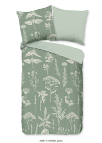 Guten Morgen Flanellen Duvet Cover "Kräuter" - grün - Rits