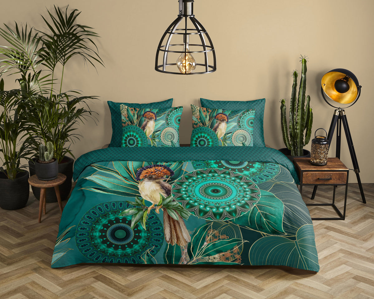 Hip Satin Duvet Cover "Damali" - Multi - Dubbele instopflap