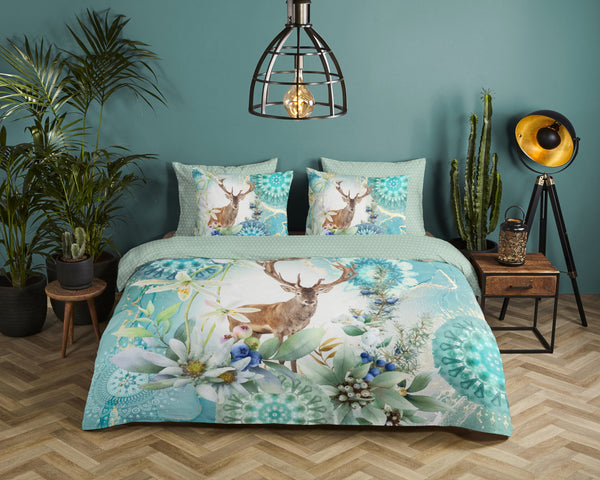 Hip Satin Duvet Cover "Xela" - Multi - Dubbele instopflap