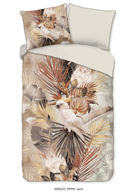 Descanso Satin Duvet Cover "Pippa" - Sand - Dubbele instopflap