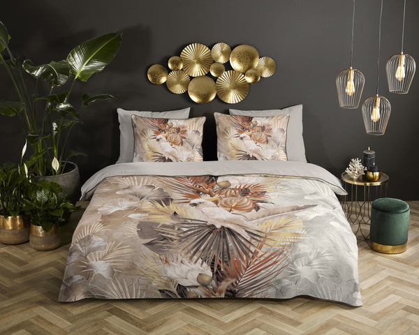 Descanso Satin Duvet Cover "Pippa" - Sand - Dubbele instopflap