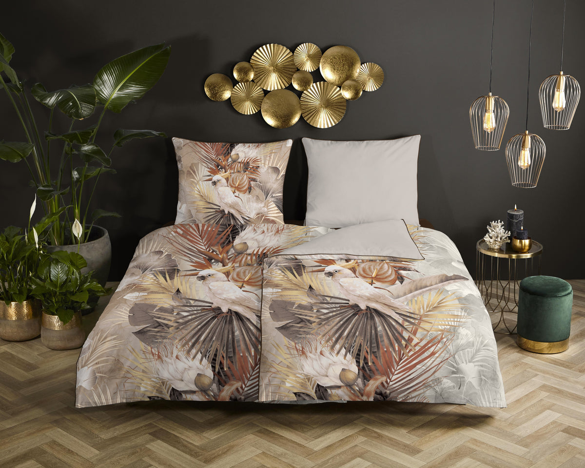 Descanso Satin Duvet Cover "Pippa" - Sand - Rits