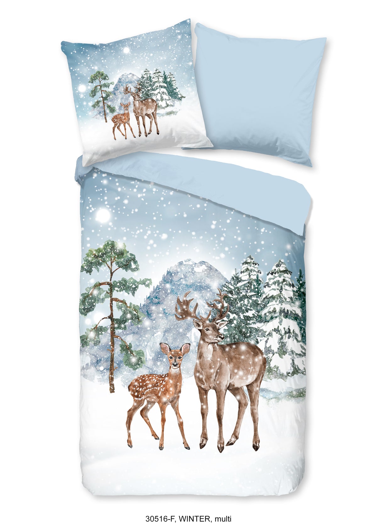 Guten Morgen Flanellen Duvet Cover "Winter" - Multi - Rits