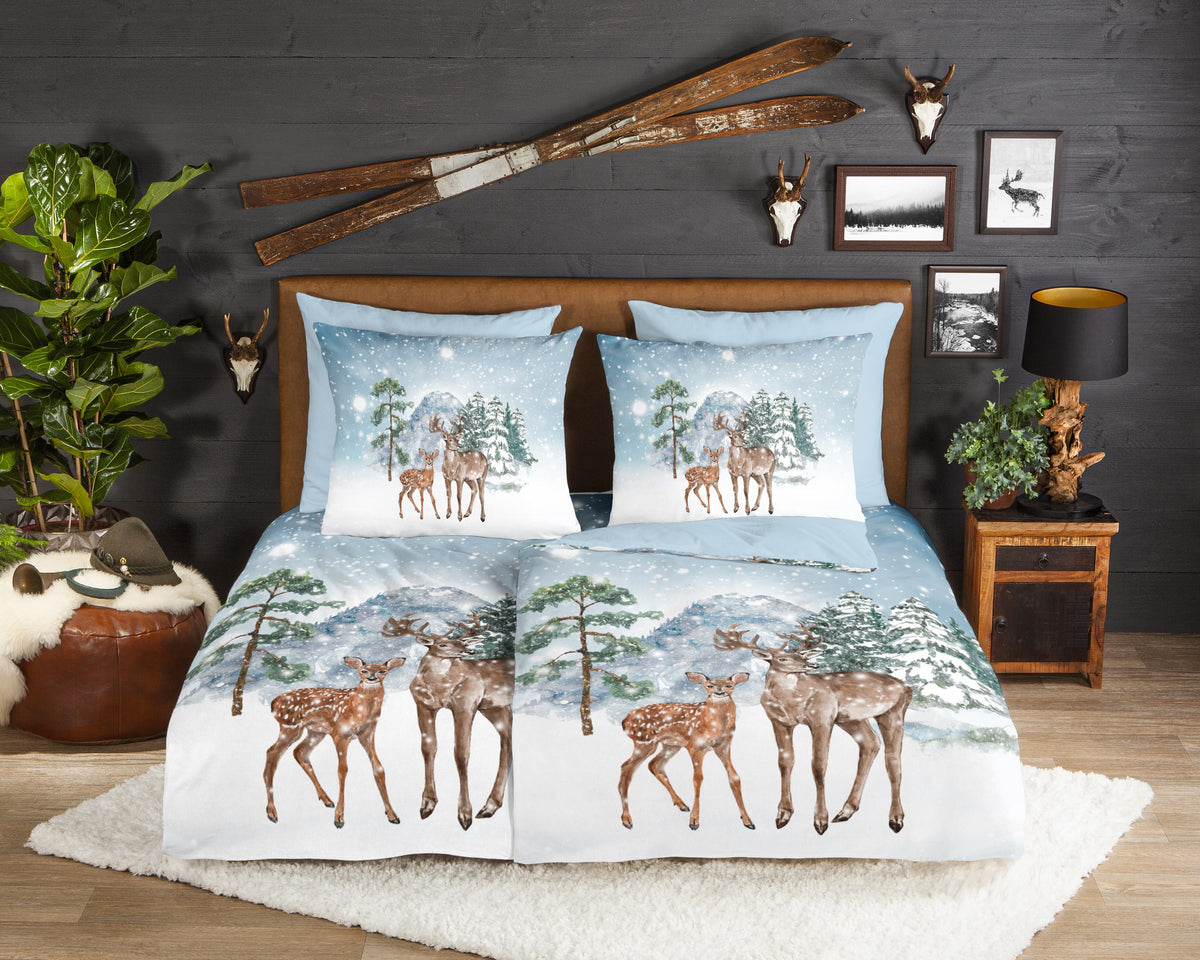 Guten Morgen Flanellen Duvet Cover "Winter" - Multi - Rits