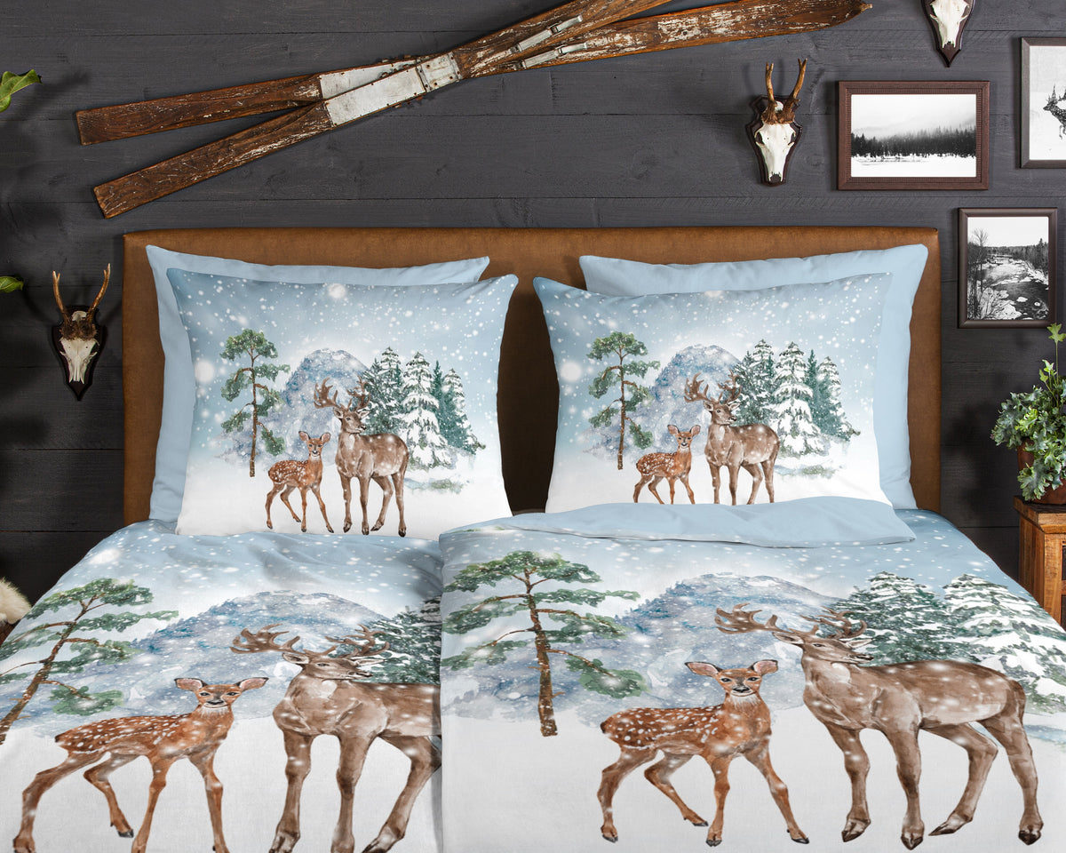 Guten Morgen Flanellen Duvet Cover "Winter" - Multi - Rits