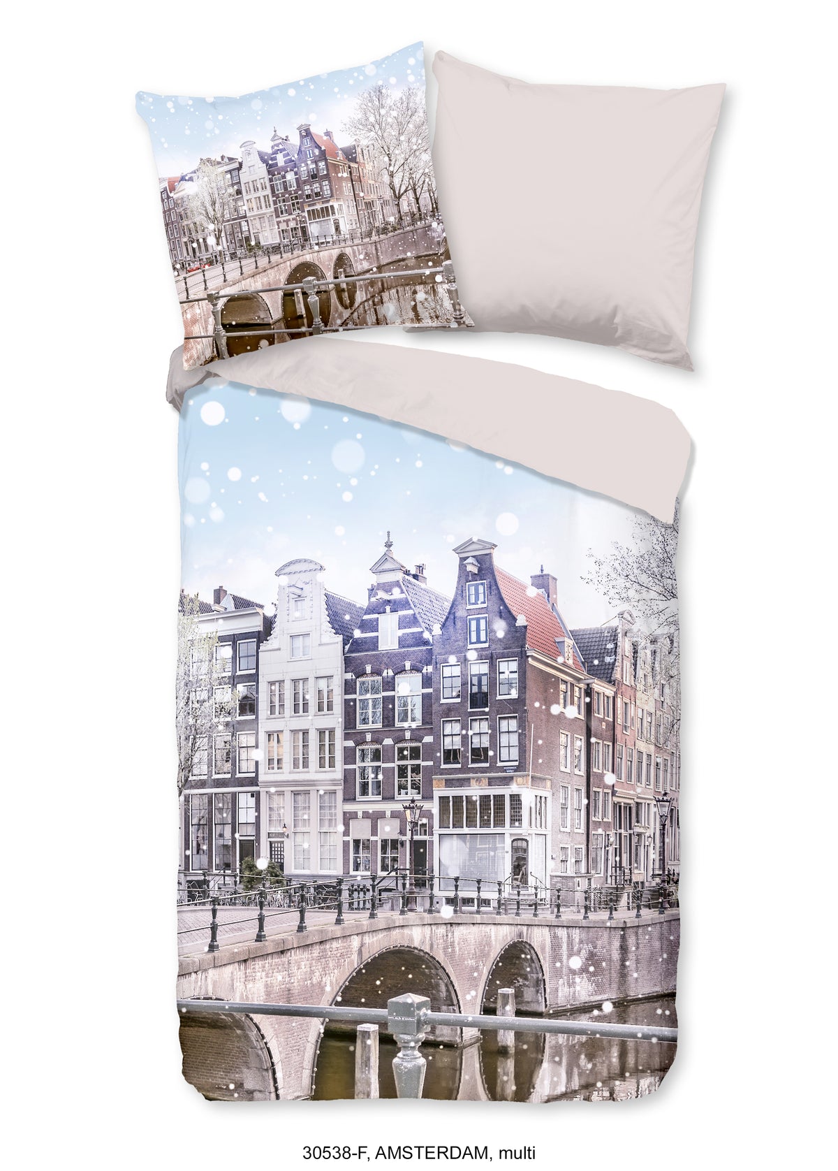 Guten Morgen Flanellen Duvet Cover "Amsterdam" - Multi - Rits