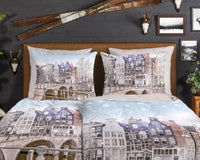 Guten Morgen Flanellen Duvet Cover "Amsterdam" - Multi - Rits