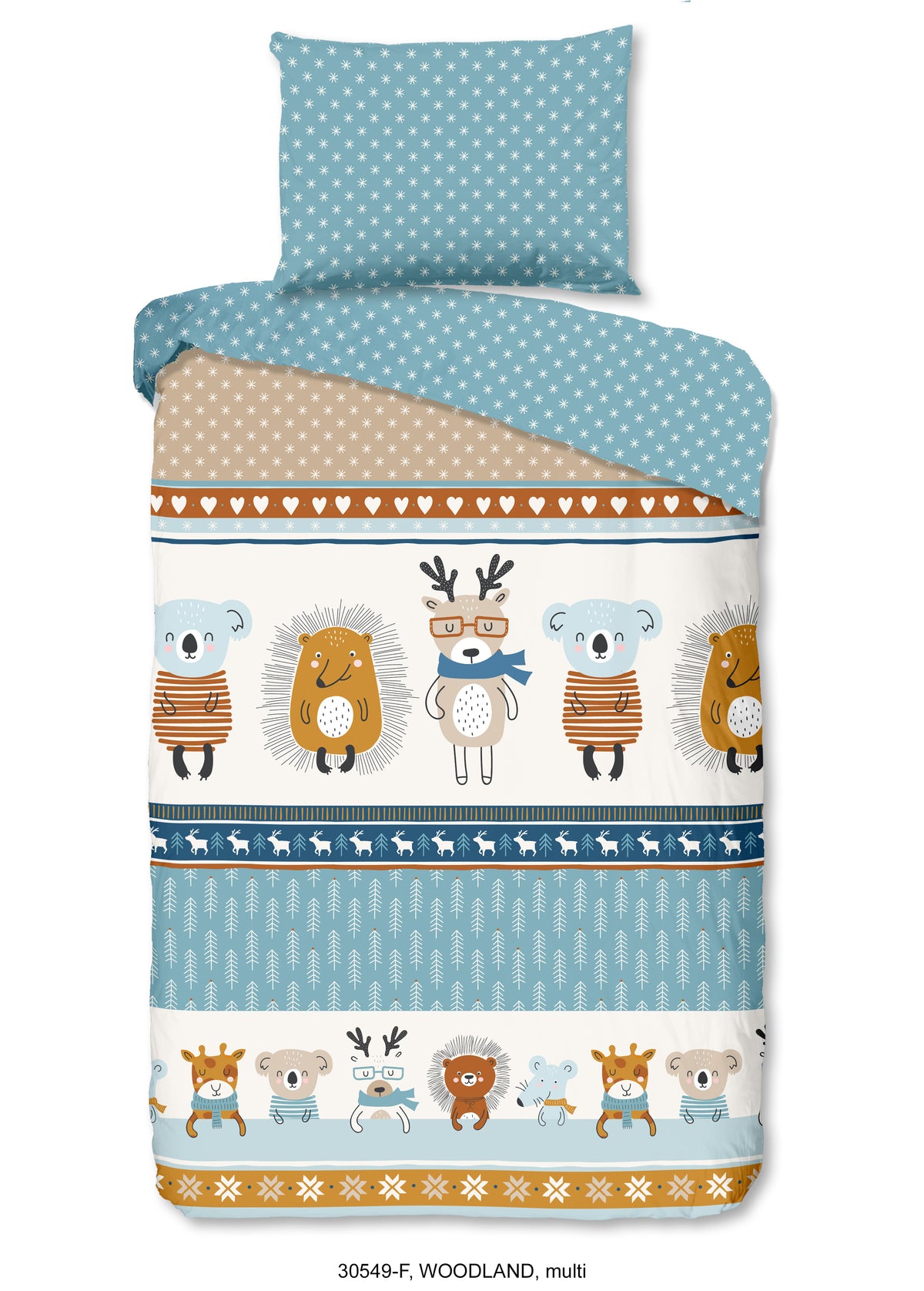 Guten Morgen Flanellen Duvet Cover "Woodland" - Multi - Rits