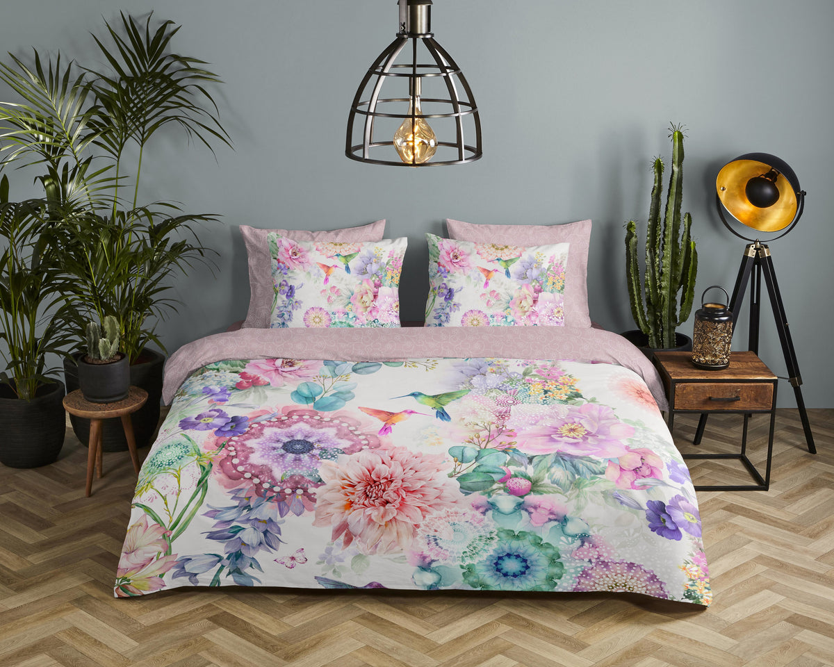 Hip Satin Duvet Cover "Isaye" - Multi - Dubbele instopflap