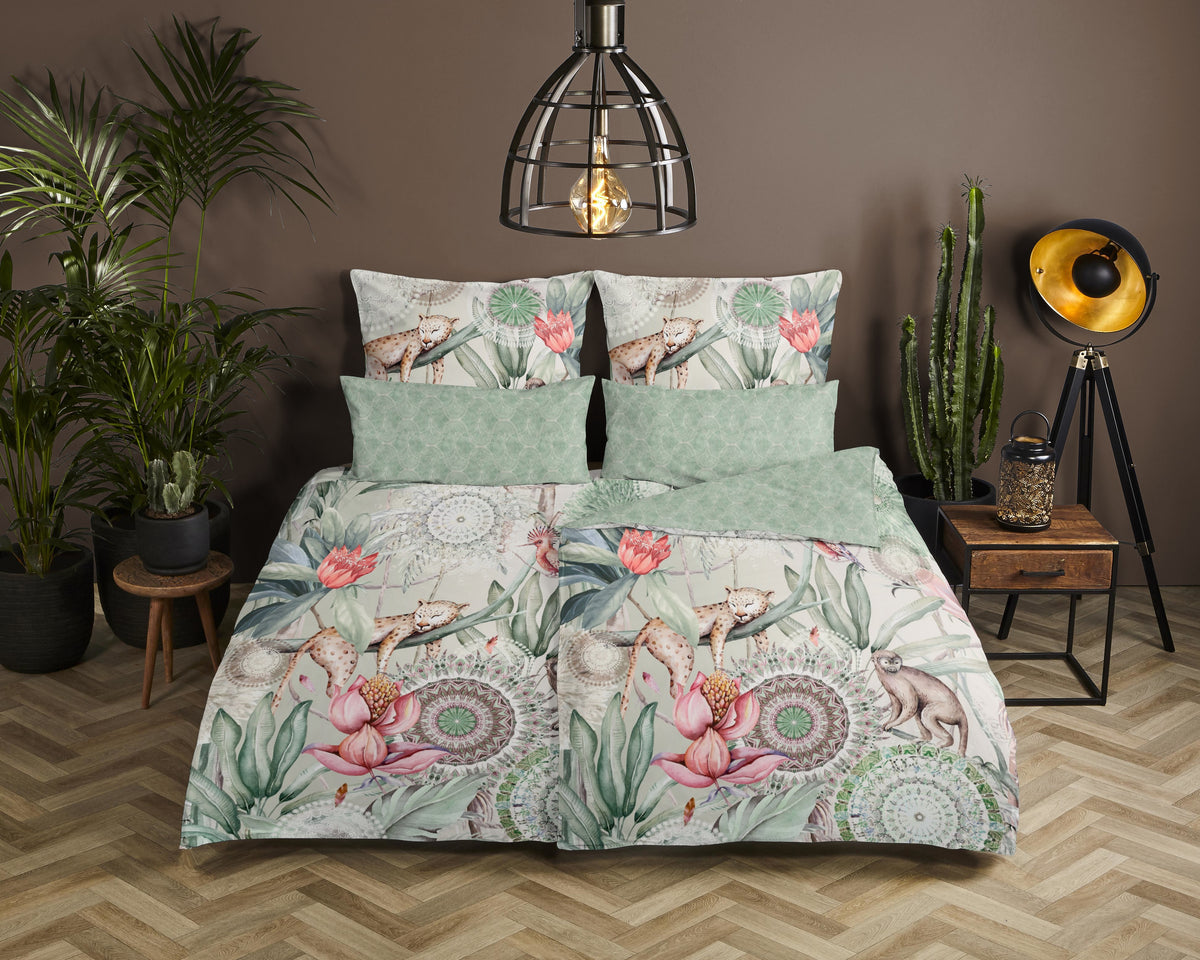 Hip Satin Duvet Cover "Wayan" - Multi - Rits