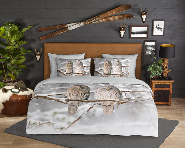 Guten Morgen Flanellen Duvet Cover "FEBE" - Grau - Dubbele instopflap