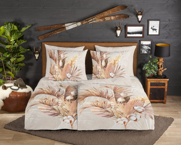 Guten Morgen Flanellen Duvet Cover "Gia" - Sand - Rits