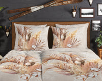 Guten Morgen Flanellen Duvet Cover "Gia" - Sand - Rits