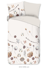 Guten Morgen Flanellen Duvet Cover "Mirre" - Sand - Dubbele instopflap